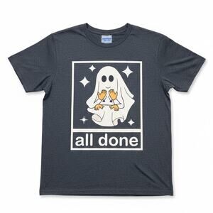 All Done Sign Language Speech Pathology Ghost T shirt Size Medium
